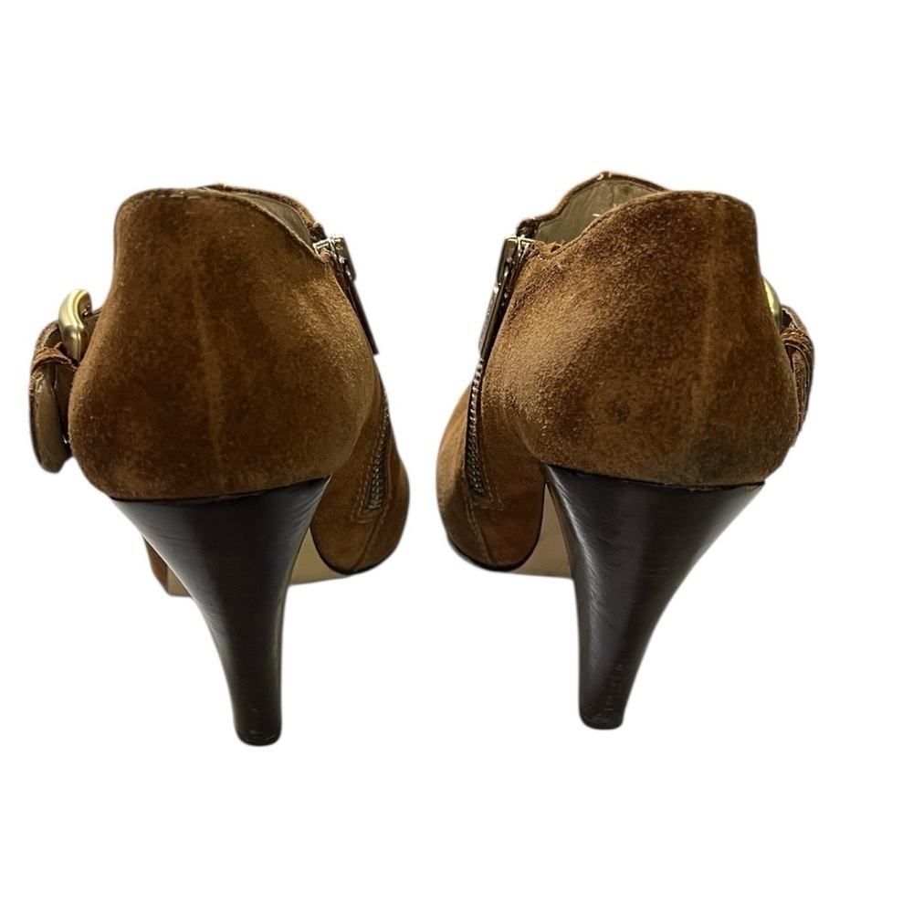 Michael Kors Buckle Suede Ankle Boots - Picture 3 of 5